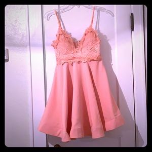 Peach Judith March Deja Vu boutique lace sundress size S
